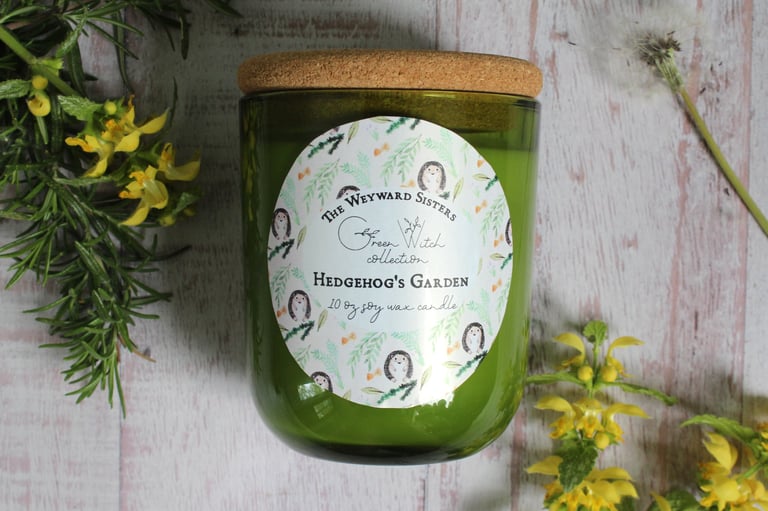 OWL'S GARDEN GREEN WITCH CANDLE