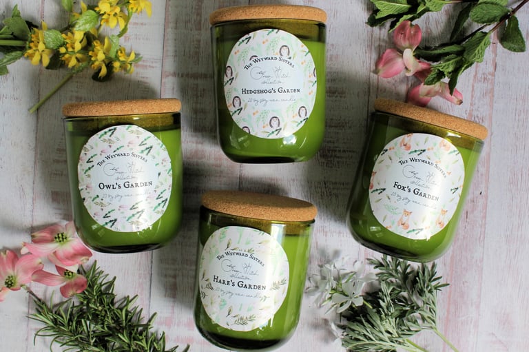 OWL'S GARDEN GREEN WITCH CANDLE