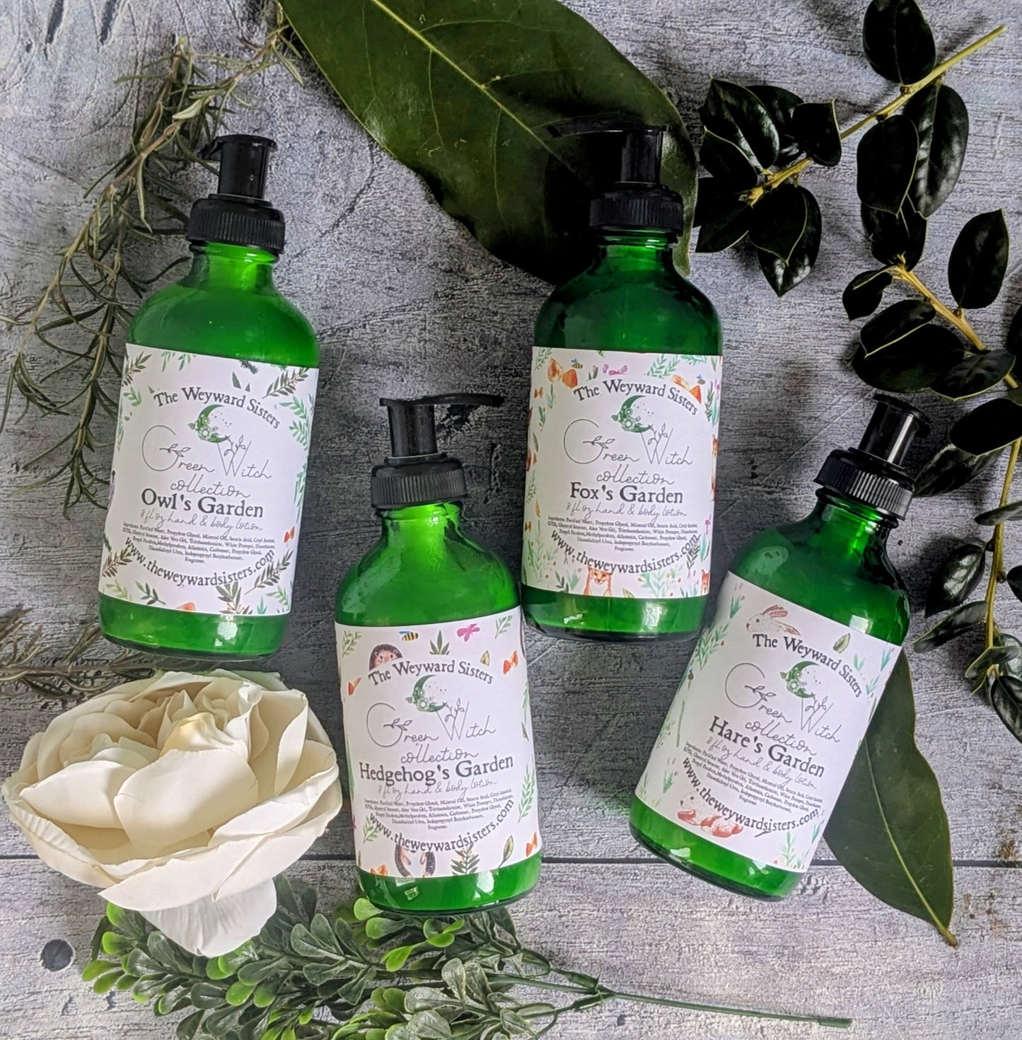 HEDGEHOG'S GARDEN GREEN WITCH LOTION 8 OZ BOTTLE
