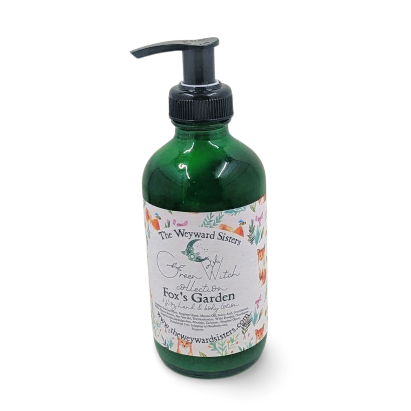 FOX'S GARDEN GREEN WITCH LOTION 8 OZ BOTTLE