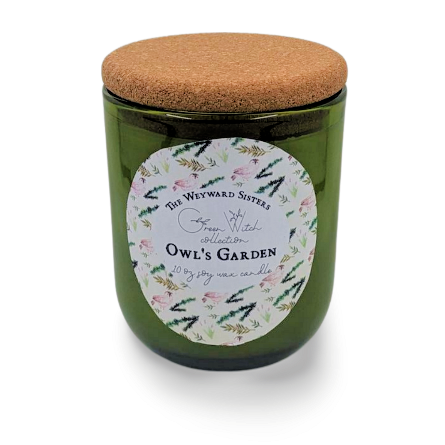 OWL'S GARDEN GREEN WITCH CANDLE