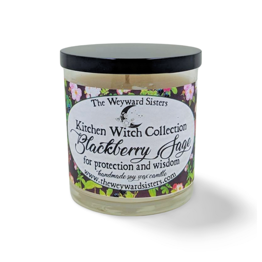 BLACKBERRY SAGE KITCHEN WITCH CANDLE