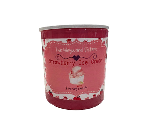 Valentine's Day Strawberry Ice Cream Candle